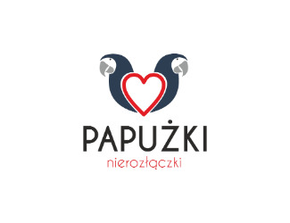 Projekt graficzny logo dla firmy online papużki nierozłączki